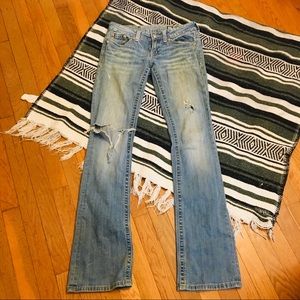 Rugged Destroyed Bootcut Jeans By Miss 
